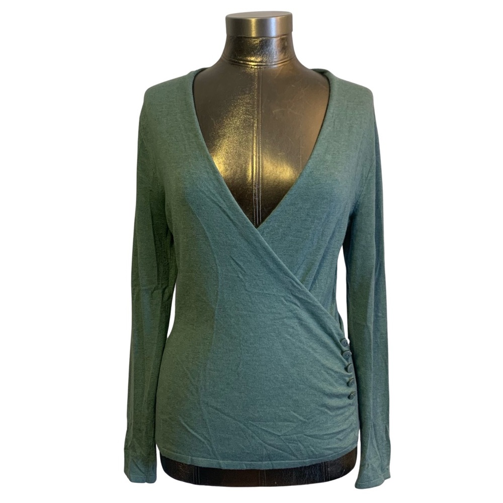 3/$25 212 Collection Wrap Sweater Button Detail